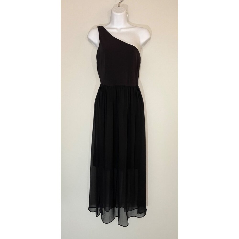Alice + Olivia Black One Shoulder Dress  2 whimsigoth fairy black swan witchy